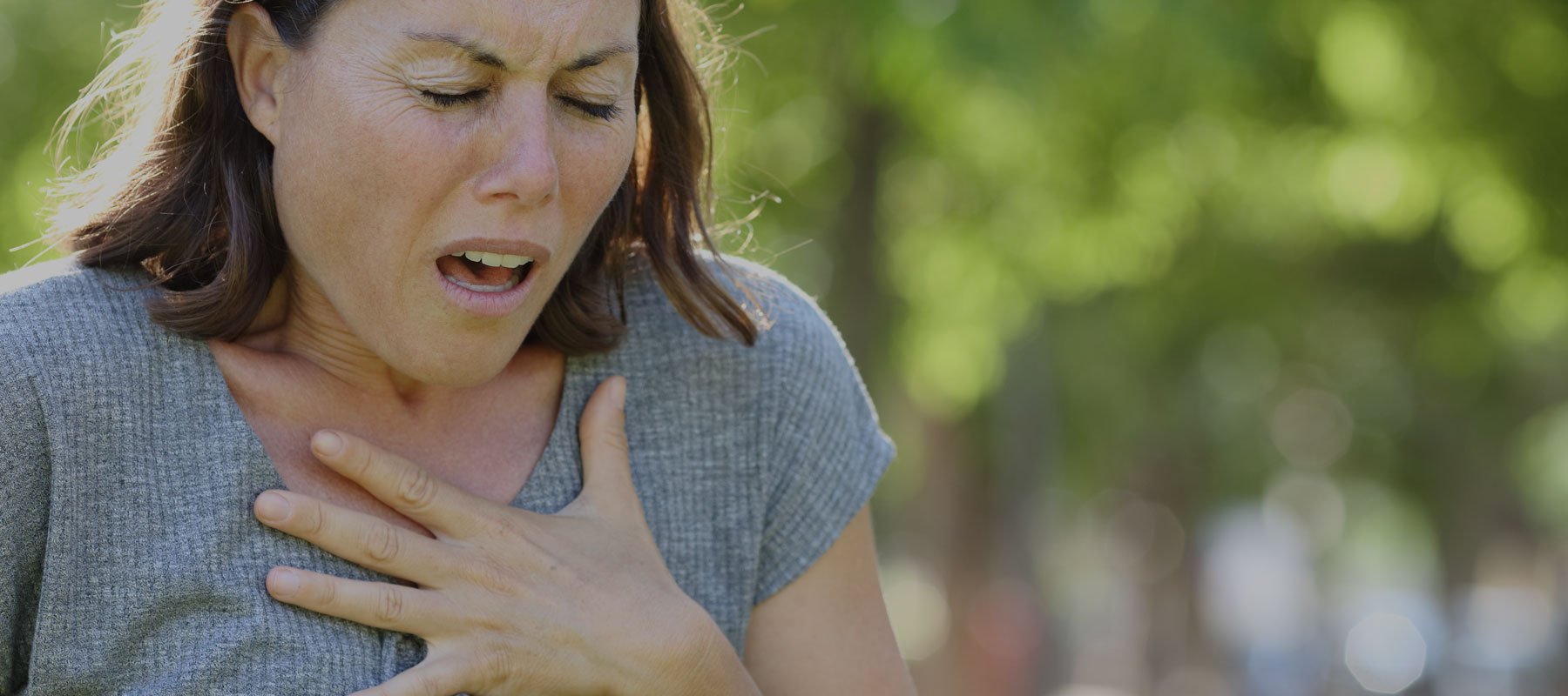 woman having anxiety attack